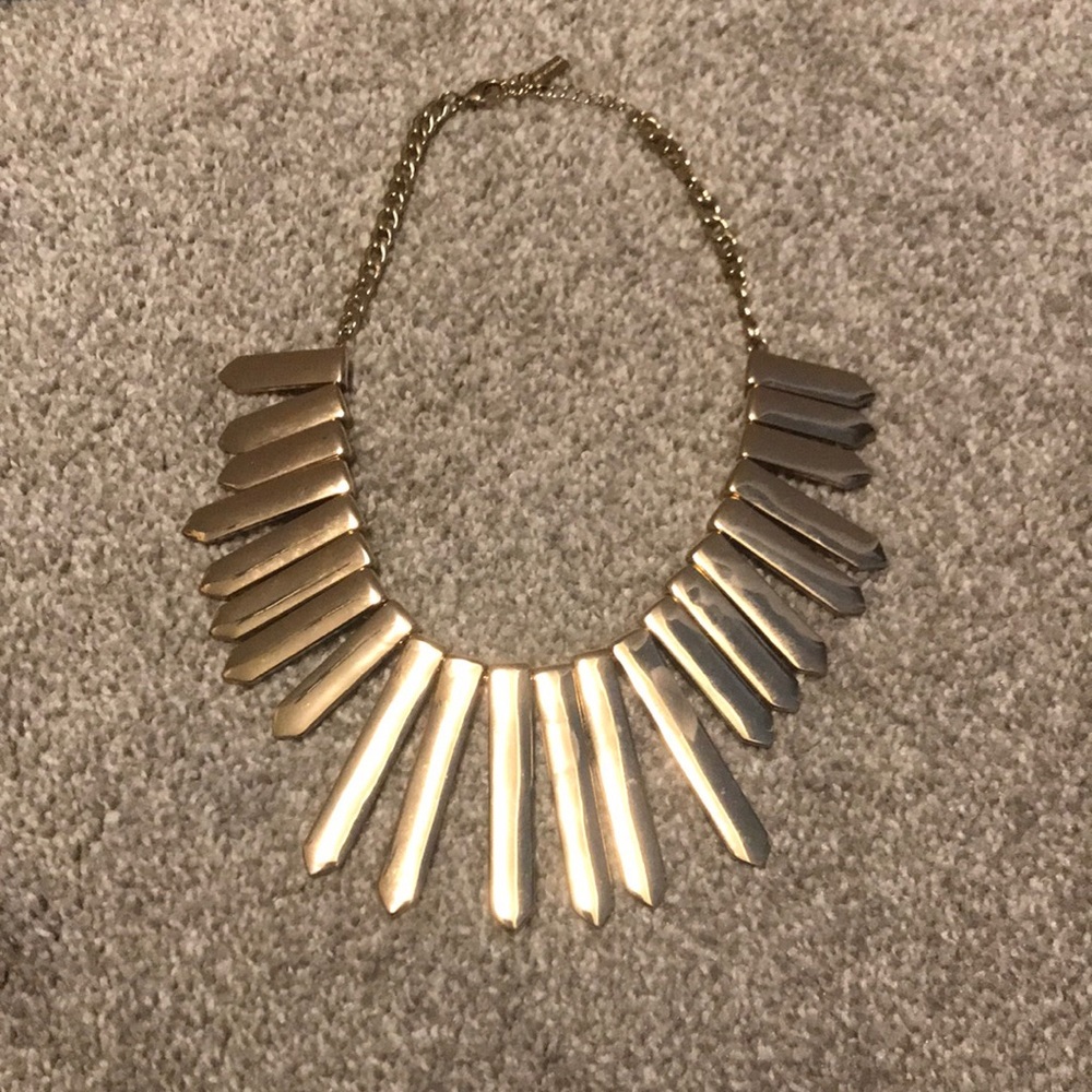 BaubleBar Gold Ra Bib Necklace